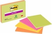Vihkot, Lomakkeet & Muistikirjat - 3M Post-it uper Sticky Meeting Notes 203 mm x 152 mm 45 Sheets (Neon) - 7100234637