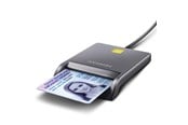 Muistikortinlukijat - adapterit ja kortinlukijat - AXAGON USB-A Smart Card / ID Card FlatReader - CRE-SM3T