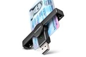 Muistikortinlukijat - adapterit ja kortinlukijat - AXAGON USB-A Smart Card / ID Card PocketReader - CRE-SMPA