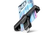 Muistikortinlukijat - adapterit ja kortinlukijat - AXAGON USB-C Smart Card  /ID Card PocketReader - CRE-SMPC