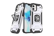Puhelin - Kannet ja kotelot - Wozinsky Ring Armor case for iPhone 14 armored cover magnetic holder ring silver - 9145576265499