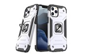 Puhelin - Kannet ja kotelot - Wozinsky Ring Armor case for iPhone 14 Pro armored cover magnetic holder ring silver - 9145576265581