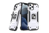 Puhelin - Kannet ja kotelot - Wozinsky Ring Armor case for iPhone 14 Pro Max armored cover magnetic holder ring silver - 9145576265635