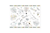Lelut - Folat BV - Coloring page Placemat Dino Roars 6 pcs. - 68338