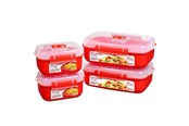 Keittiövälineet - Sistema Microwave Heat and Eat 4 pack - 82005