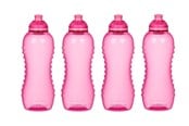 Keittiövälineet - Sistema 460ml Squeeze Bottle Pink 4 Pack - 82014