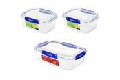 Keittiövälineet - Sistema 3 Pack Klip It Plus1x2.2Ltr + 2x1Ltr. - 82039
