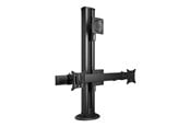 Seinäkiinnitys, AV-kiinnikkeet & AV-kalusteet - Multibrackets M stand - for 3 flat panels - with grommet base - black - Max 45 kg - recommended for 24"-50" - 7350073730407
