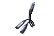 USB kaapelit - Joyroom  SY-C03 USB-C to 2x USB-C 2in1 DAC adapter - black - SY-C03