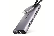USB hub - AXAGON Combo 6-in-1 USB-C 10 Gbps HUB USB hub - 6 satamat - USB 3.2 - hopea - HMC-6G2L