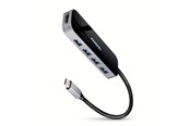 USB hub - AXAGON SuperSpeed USB-C Hub USB hub - 6 satamat - USB 3.2 - Musta - HMC-6H4A