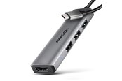 USB hub - AXAGON Starter 4-in-1 USB-C 5 Gbps Hub with HDMI and 3 USB-A USB hub - 4 porttia - USB 3.2 - hopea - HMC-H3A