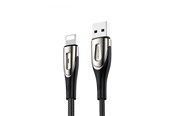 USB kaapelit - Joyroom Sharp Series S-M411 USB-A / Lightning 3A Cable 1.2m with Charging Indicator - Black - S-M411-1,2m lightning black