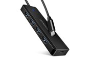 USB hub - AXAGON SuperSpeed USB-C Travel Hub USB hub - 4 porttia - USB 3.2 - Musta - HUE-C1C
