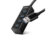 USB hub - AXAGON SuperSpeed USB-A Mini Hub USB hub - 4 porttia - USB 3.2 - Musta - HUE-M1A
