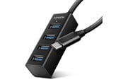 USB hub - AXAGON SuperSpeed USB-C Mini Hub USB hub - 4 porttia - USB 3.2 - Musta - HUE-M1C