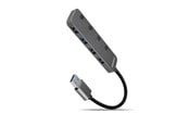 USB hub - AXAGON SuperSpeed USB-A Switch Hub with Charging Function USB hub - 4 porttia - USB 3.2 - Harmaa - HUE-MSA
