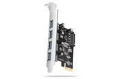 Ohjainkortit - AXAGON 4 × USB-A 5 Gbps External Ports PCIe Card - PCEU-430RS