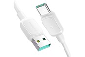 USB kaapelit - Joyroom Multi-Color Series A14 USB-A / USB-C 3A Cable 1.2m - White - S-AC027A141W
