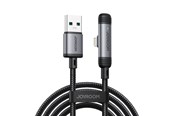 USB kaapelit - Joyroom S-A56 EnjoyX Series 90° USB-A - Lightning 3A cable 1.2m - black - S-A56_AL
