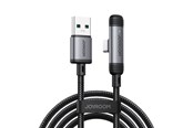 USB kaapelit - Joyroom S-A56 EnjoyX Series 90° USB-A - USB-C 3A cable 1.2m - black - S-A56_AC