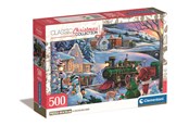 Palapelit - Clementoni Christmas Train Puzzle - 500 pieces Lattia - 35566