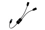 USB hub - I-Tec - hub - USB-A cable - 2 ports USB hub - 2 porttia - Musta - U3CBLHUB2A
