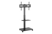 Seinäkiinnitys, AV-kiinnikkeet & AV-kalusteet - Gembird TV floor stand with caster wheels 37"" - 75"" bl - Max 40 kg - recommended for 75" - TVS-75S-02