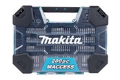 Poranterät & Ruuvauskärjet - Makita Drill and Bit Set - 200 Pieces - E-22610