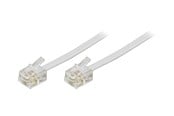 Verkkokaapelit - Deltaco DEL-161F - phone cable - 5 m - white - Valkoinen - 5m - DEL-161F