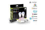 Smart Home - Älykoti - EGLO E27 LED-Z MATTER A60 RGB/CCT 11W 1300lm opal 2-pack w/remote control - 110399