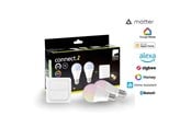 Smart Home - Älykoti - EGLO E27 LED-Z MATTER A60 RGB/CCT 11W 1300lm opal 2-pack w/switch - 110418