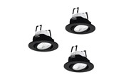 Smart Home - Älykoti - EGLO SALICETO-Z dowlights Ø88 RGB/CCT 3X490lm, black - 902287