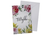 Harrastustarvikkeet - SCANSEASON Card with envelope flower congratulations11*17cm - 100262