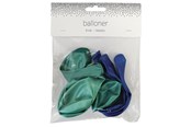 Harrastustarvikkeet - SCANSEASON Balloon 8 pcs. 23 cm. Blue metallic mix - 100284-1