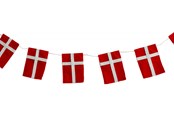 Harrastustarvikkeet - SCANSEASON Flag garland Felt 16 flags 3 meters. - 100716