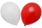 Harrastustarvikkeet - SCANSEASON Balloon red and white 12 pcs. 23cm. - 253010