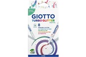 Harrastustarvikkeet - Giotto Turbo Glitter Glitter markers 8 pcs PASTEL - 426300
