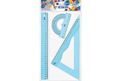 Harrastustarvikkeet - CENTRUM Geometry set 30 cm. 3 pieces. Clear plastic - 80747
