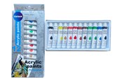 Harrastustarvikkeet - CENTRUM Acrylic colors. 12 tubes of 12 ml. - 83561