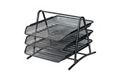 Harrastustarvikkeet - SPREE Metal letter tray set 3 bk. BLACK - 84130