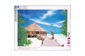Harrastustarvikkeet - CENTRUM Diamond Painting 40*50cm. BEACH WITH HOUSE - 89760