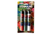 Harrastustarvikkeet - Hobby Mate Stone Paint 3*30ml Red-Green-White. - HOBBY839