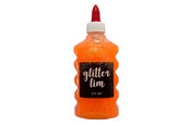 Harrastustarvikkeet - Hobby Mate Glitter Glue Pastel ORANGE 177 ml - LIM08