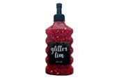 Harrastustarvikkeet - Hobby Mate Glitter glue coarse glitter Red 177 ml. - Lim63