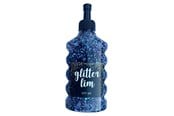 Harrastustarvikkeet - Hobby Mate Glitter glue coarse glitter Black w. Blue - Lim65