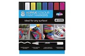 Harrastustarvikkeet - Zieler 8 Acrylic Paint Markers Main products - Z09299560