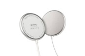 Puhelin - Adapterit & Laturit - CRONG MagSpot Wireless Charger – Aluminum MagSafe 15W Inductive Charger (Silver White) - CRG-MS15W-SLV