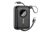 Powerbank - Dudao K14 10000mAh power bank with USB-C / Lightning cables - black Powerbank - musta - 10000 mAh - 6977196681549