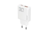 Puhelin - Adapterit & Laturit - Dudao GaN  A30EU 30W USB-A / USB-C Wall Charger - White - 6976625332793